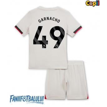 Chelsea Alejandro Garnacho #49 Echipament de Fotbal Replică 2025-26 Copii Deplasare (+ Șorturi)
